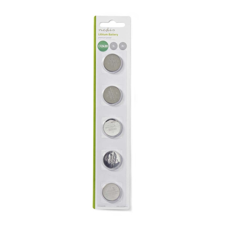 Nedis Lithium knappcellsbatteri CR2430 | 3 V DC | 5-Pack i gruppen HEMELEKTRONIK / Batterier & Laddare / Batterier / Knappcell hos TP E-commerce Nordic AB (38-72986)