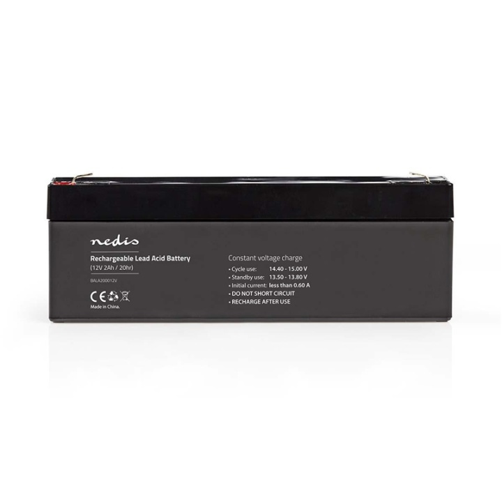 Nedis Uppladdningsbart blybatteri | Bly-syra | Uppladdningsbara | 12 V | 2000 mAh i gruppen HEMELEKTRONIK / Batterier & Laddare / Laddningsbara batterier / Blybatterier hos TP E-commerce Nordic AB (38-73011)