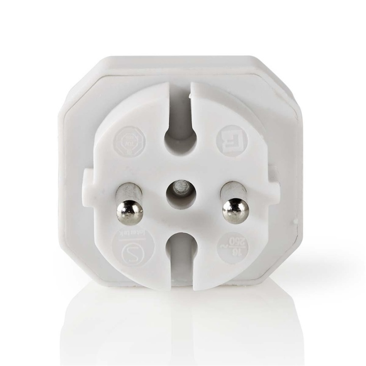 Nedis Eluttag Splitter | Typ F (CEE 7/7) | 250 V AC 50 Hz | Fransk / Type C (CEE 7/16) | 250 V AC 50/60 Hz | 2.5 A | 1100 W | Vit i gruppen HEM, HUSHÅLL & TRÄDGÅRD / El & Belysning / Grenuttag hos TP E-commerce Nordic AB (38-73052)