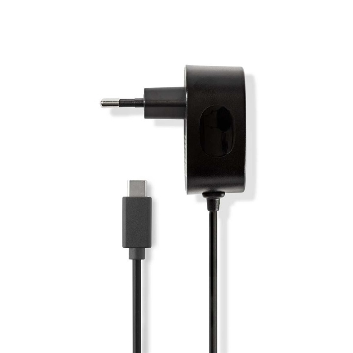 Nedis Väggladdare | 15 W | Snabbladdnings funktion | 1x 3.0 A | Antal utgångar: 1 | USB-C™ (Fast) Kabel | 1.50 m | Single Voltage Output | Svart i gruppen SMARTPHONE & SURFPLATTOR / Laddare & Kablar / Väggladdare / Väggladdare Typ C hos TP E-commerce Nordic AB (38-73060)