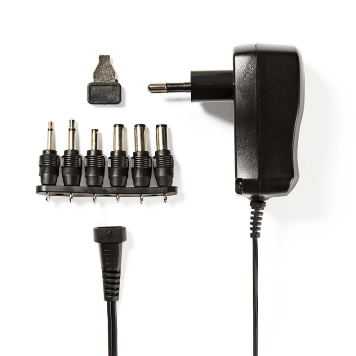 Nedis Universal nätadapter | 7.2 W | 3 - 12 V DC | 1.80 m | 1.0 A A | 6 plug(s) | Svart i gruppen DATORER & KRINGUTRUSTNING / Bärbara datorer & tillbehör / Datorladdare / Laddare till laptop / Universal hos TP E-commerce Nordic AB (38-73099)
