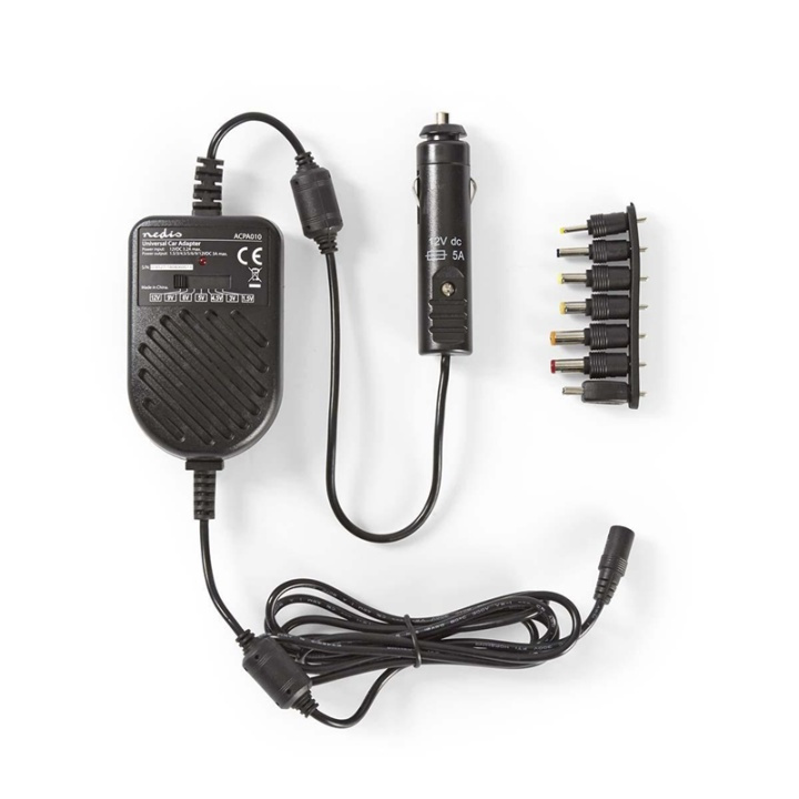 Nedis Universal nätadapter | 36 W | 0 - 12 V DC | 1.20 m | 5.0 A | 7 plug(s) | Svart i gruppen BIL / Biltillbehör / 12 volts-tillbehör hos TP E-commerce Nordic AB (38-73108)