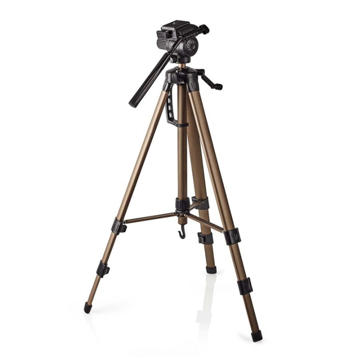 Nedis Stativ | Maximal lastkapacitet: 4.0 kg | Minsta arbetshöjd: 64.0 cm | Maximal arbetshöjd: 161.0 cm | 2 Segment | Pan & Tilt | Resväska ingår | ABS / Aluminium | Brons / Svart i gruppen HEMELEKTRONIK / Foto & Video / Fotoutrustning / Stativ hos TP E-commerce Nordic AB (38-73136)
