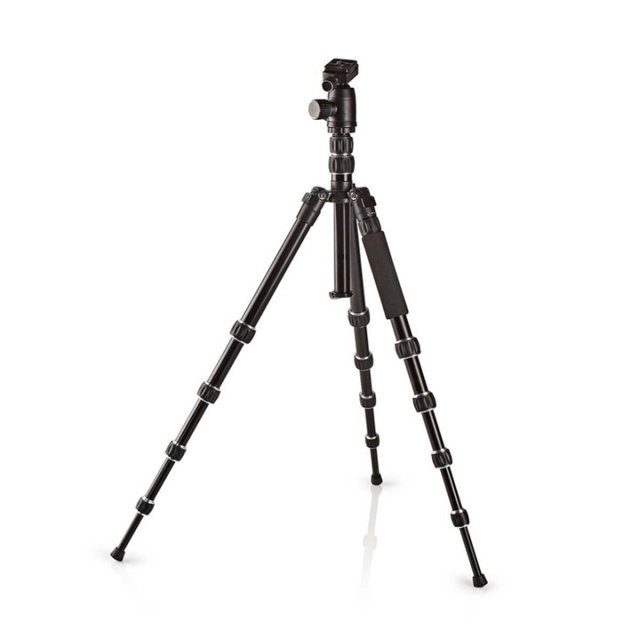 Nedis Stativ | Maximal lastkapacitet: 3.0 kg | Minsta arbetshöjd: 17.5 cm | Maximal arbetshöjd: 145.0 cm | 3 Segment | Bollhuvud | Resväska ingår | Vändbar mittsektion | ABS / Aluminium | Svart i gruppen HEMELEKTRONIK / Foto & Video / Fotoutrustning / Stativ hos TP E-commerce Nordic AB (38-73139)