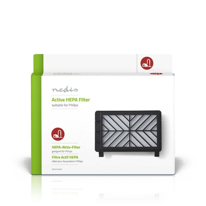 Nedis Ersättnings Active HEPA-filter | Ersättning för: Philips | Svart / Vit i gruppen HEM, HUSHÅLL & TRÄDGÅRD / Städprodukter / Dammsugare & Tillbehör / Tillbehör / Filter hos TP E-commerce Nordic AB (38-73221)