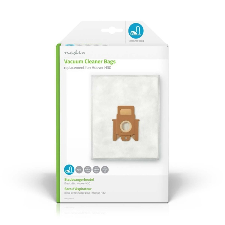 Nedis Dammsugarpåse 4 st. Syntetisk Säljs mest för: Hoover H30 Vit | HEM, HUSHÅLL & TRÄDGÅRD - Städprodukter - Dammsugare & Tillbehör - Tillbehör - Dammsugarpåsar | GameStuff