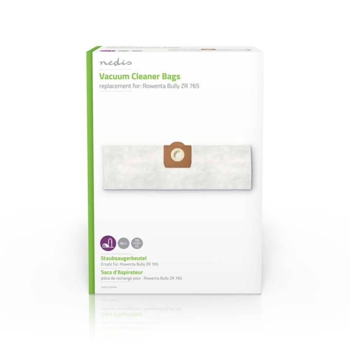 Nedis Dammsugarpåse 4 st. Syntetisk Säljs mest för: Rowenta Bully ZR 765 Vit | HEM, HUSHÅLL & TRÄDGÅRD - Städprodukter - Dammsugare & Tillbehör - Tillbehör - Dammsugarpåsar | GameStuff