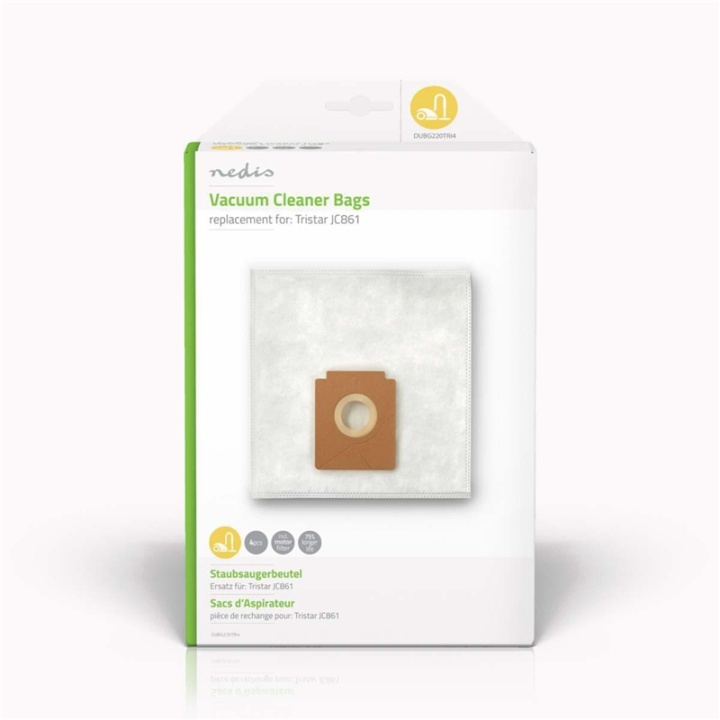 Nedis Dammsugarpåse 4 st. Syntetisk Säljs mest för: Tristar JC861 Vit | HEM, HUSHÅLL & TRÄDGÅRD - Städprodukter - Dammsugare & Tillbehör - Tillbehör - Dammsugarpåsar | GameStuff