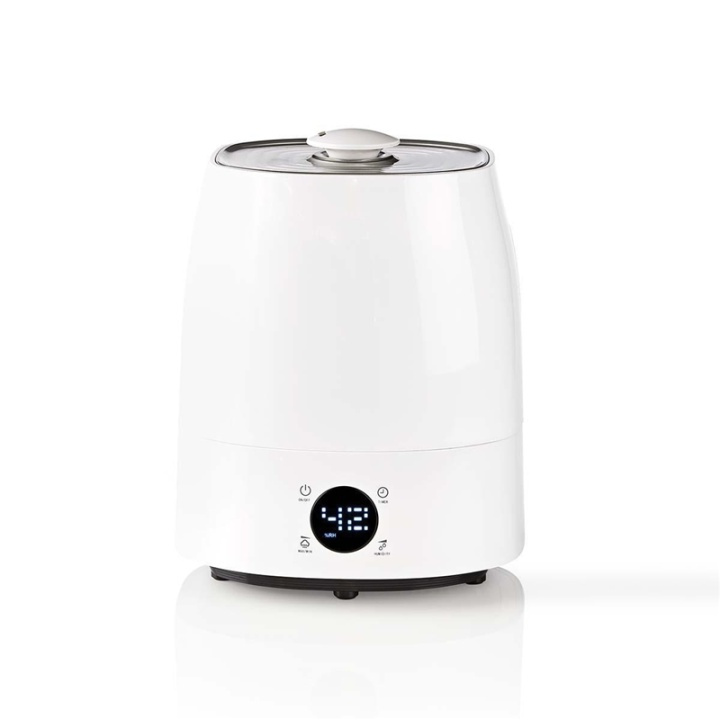 Nedis Luftfuktare | 110 W | Med sval och varm dimma | 5.5 l | Hygrometer | Timer | Lämplig för miljöer upp till: 50 m² | Grå / Vit i gruppen HEM, HUSHÅLL & TRÄDGÅRD / Fläktar & Klimatprodukter / Luftfuktare hos TP E-commerce Nordic AB (38-73333)