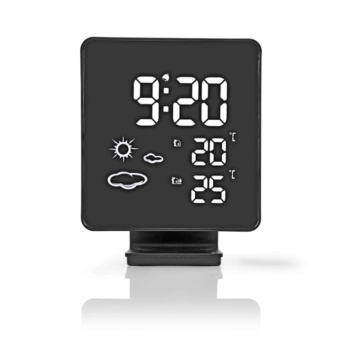 Nedis Väderstation | Inomhus & utomhus | Inklusive trådlös vädersensor | Väderprognos | Tidsdisplay | Digital | Alarmklockfunktion i gruppen HEM, HUSHÅLL & TRÄDGÅRD / Fläktar & Klimatprodukter / Termometrar & Väderstationer hos TP E-commerce Nordic AB (38-73343)