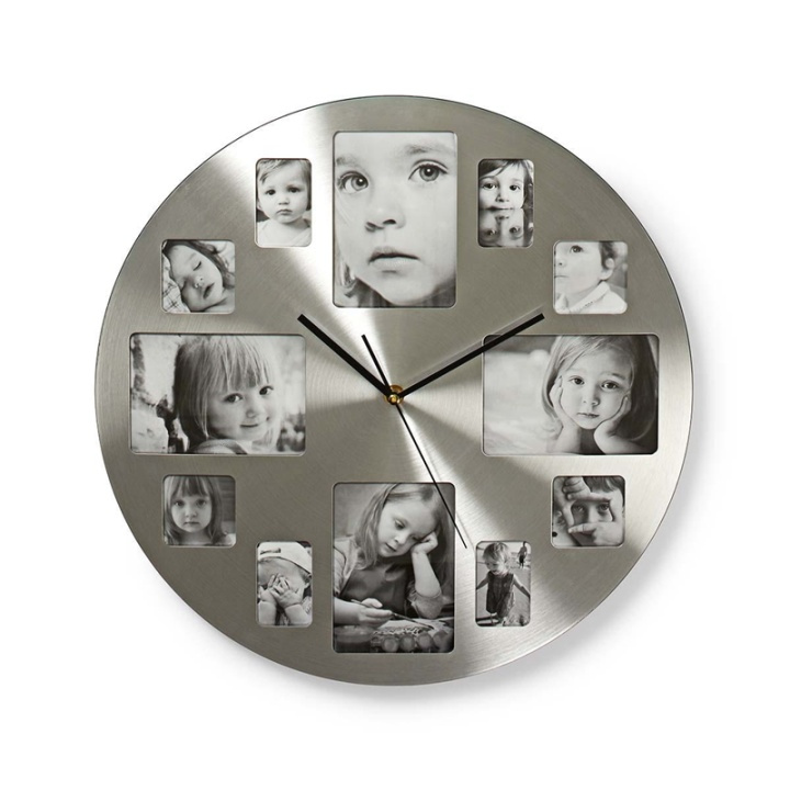 Nedis Väggklocka | Diameter: 400 mm | Metall | Silver i gruppen HEM, HUSHÅLL & TRÄDGÅRD / Väggklockor & Räkneverk / Väggklockor hos TP E-commerce Nordic AB (38-73368)
