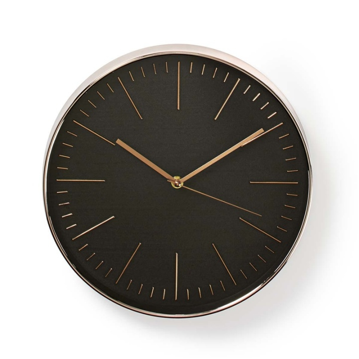 Nedis Väggklocka | Diameter: 300 mm | Plast | Rose Gold / Svart i gruppen HEM, HUSHÅLL & TRÄDGÅRD / Väggklockor & Räkneverk / Väggklockor hos TP E-commerce Nordic AB (38-73388)