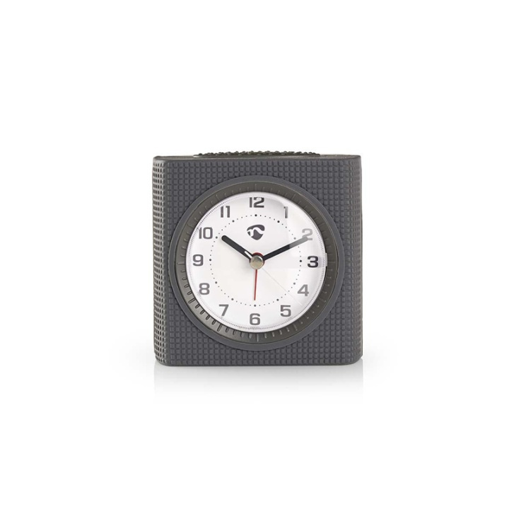 Nedis Analog skrivbords alarmklocka | Snooze-funktion | Bakgrundsbelysning | Grå / Vit i gruppen HEM, HUSHÅLL & TRÄDGÅRD / Väggklockor & Räkneverk / Väckarklockor hos TP E-commerce Nordic AB (38-73398)