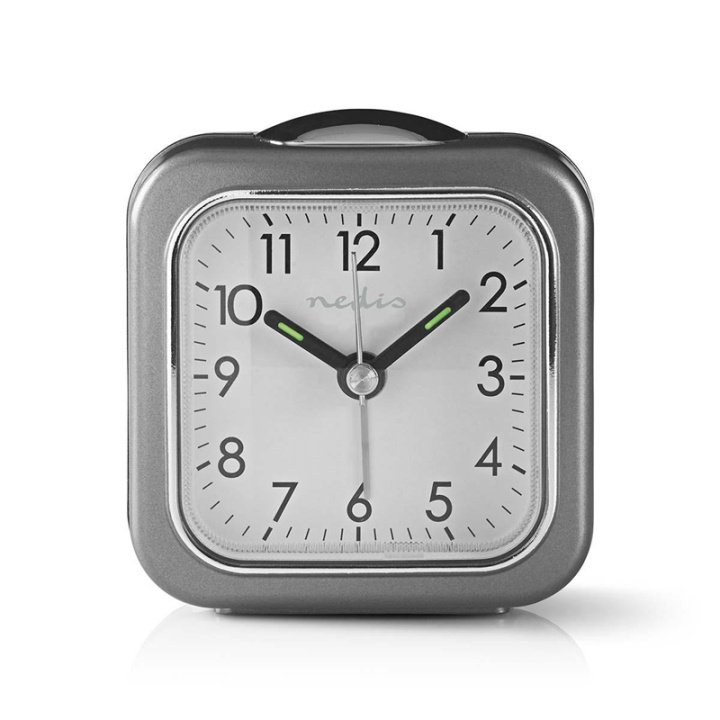 Nedis Analog skrivbords alarmklocka | Snooze-funktion | Bakgrundsbelysning | Grå / Vit i gruppen HEM, HUSHÅLL & TRÄDGÅRD / Väggklockor & Räkneverk / Väckarklockor hos TP E-commerce Nordic AB (38-73399)