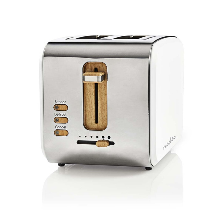 Nedis Brödrost | Soft Touch Serie | 2 Brödskivor | 2 Skivor | Brunhetsgrad: 6 | Avfrostingsfunktion | Vit i gruppen HEM, HUSHÅLL & TRÄDGÅRD / Hushållsmaskiner / Brödrostar & Bordsgrillar / Brödrostar hos TP E-commerce Nordic AB (38-73435)