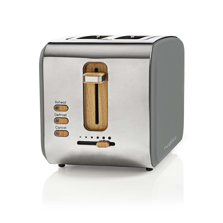 Nedis Brödrost | Soft Touch Serie | 2 Brödskivor | 2 Skivor | Brunhetsgrad: 6 | Avfrostingsfunktion | Grå i gruppen HEM, HUSHÅLL & TRÄDGÅRD / Hushållsmaskiner / Brödrostar & Bordsgrillar / Brödrostar hos TP E-commerce Nordic AB (38-73437)