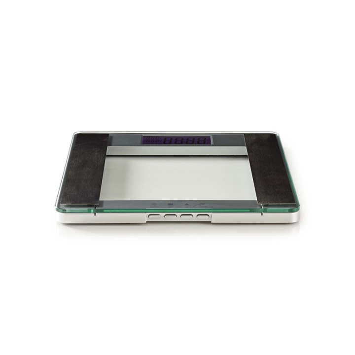 Nedis Personvåg | Digital | Silver | Härdat Glas | Maximal vägningskapacitet: 180 kg | Kroppsanalys i gruppen SKÖNHET & HÄLSA / Hälsovård / Personvågar hos TP E-commerce Nordic AB (38-73499)