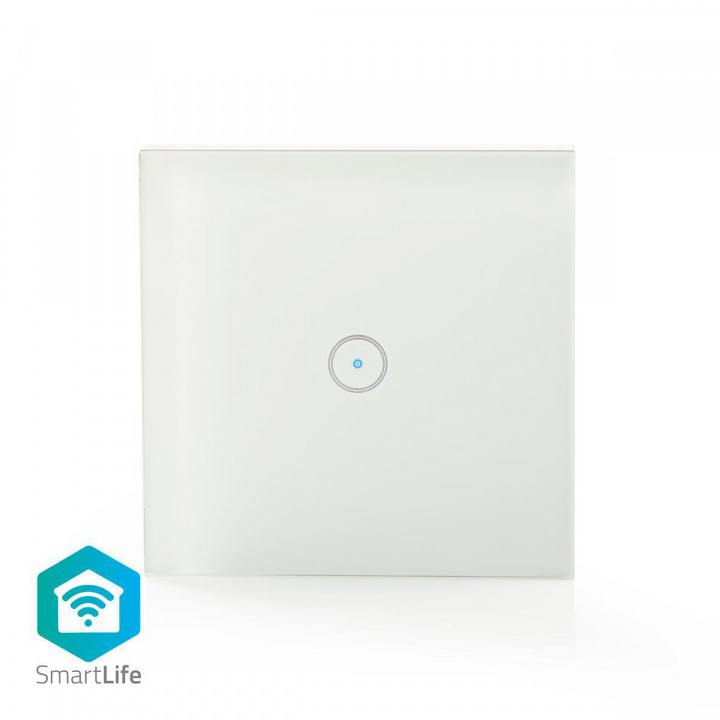 Nedis SmartLife Strömbrytare | Wi-Fi | Enda | Väggfäste | 1000 W | Android™ / IOS | Glas | Vit i gruppen HEM, HUSHÅLL & TRÄDGÅRD / Smarta hem / Smart belysning hos TP E-commerce Nordic AB (38-73512)