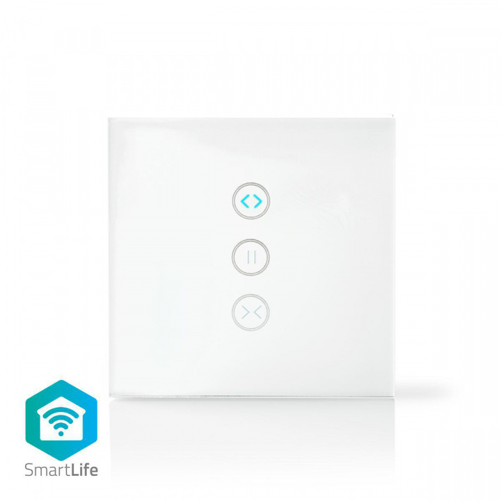 Nedis SmartLife Strömbrytare | Wi-Fi | Parasoll / Ridå / Slutare | Väggfäste | 300 W | Android™ / IOS | Glas | Vit i gruppen HEM, HUSHÅLL & TRÄDGÅRD / Smarta hem / Smart belysning hos TP E-commerce Nordic AB (38-73514)