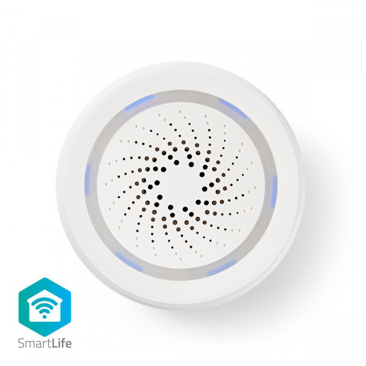 Nedis SmartLife-Siren | Wi-Fi | Strömadapter | 8 Ljud | 85 dB | Android™ / IOS | Vit i gruppen HEM, HUSHÅLL & TRÄDGÅRD / Larm & Säkerhet / Övriga larm hos TP E-commerce Nordic AB (38-73522)