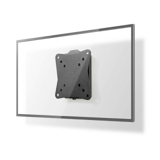 Nedis Fast TV väggfäste | 13 - 27 " | Maximal skärmvikt som stöds: 30 kg | Minsta väggdistans: 20 mm | Stål | Svart