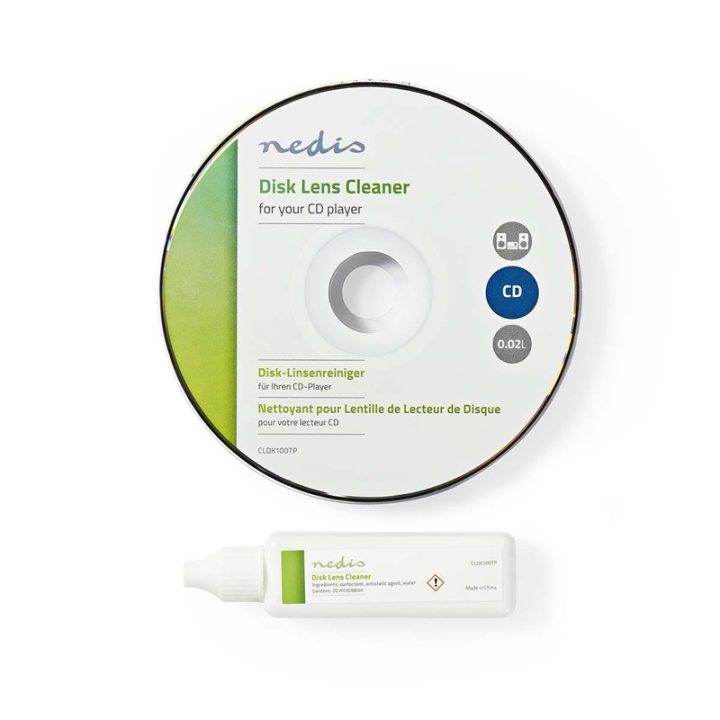Nedis Disc lins rengöring | Rengöringsskiva | 20 ml | CD spelare i gruppen DATORER & KRINGUTRUSTNING / Datortillbehör / Rengöring hos TP E-commerce Nordic AB (38-73655)