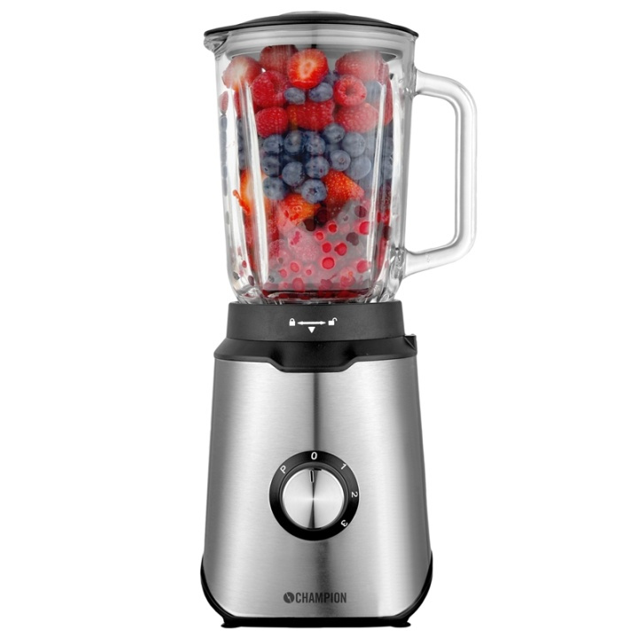 Champion Blender 1,5L 600W Glaskanna BL310 Rostfri i gruppen HEM, HUSHÅLL & TRÄDGÅRD / Hushållsmaskiner / Matberedare & Köksassistenter / Mixer & Blender hos TP E-commerce Nordic AB (38-74023)