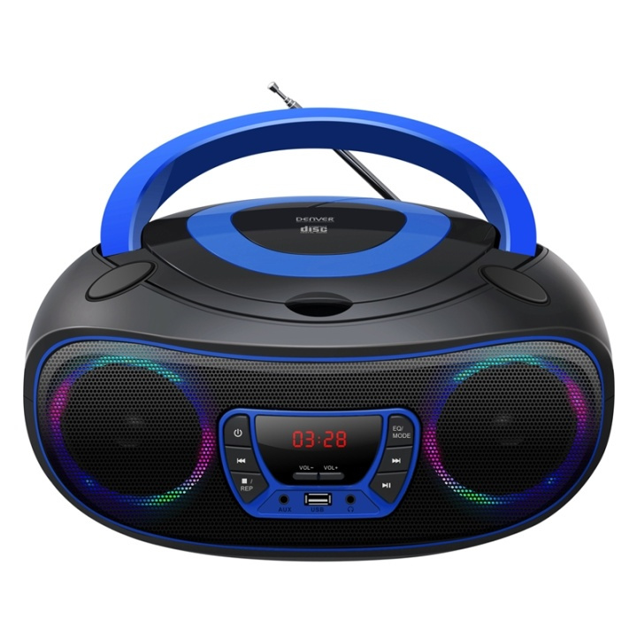 Denver CD Boombox med FM/USB/BT i gruppen HEMELEKTRONIK / Ljud & Bild / Hemmabio, HiFi & Bärbart / Bärbar musikspelare / CD-spelare hos TP E-commerce Nordic AB (38-74089)