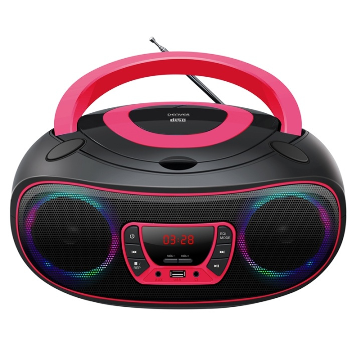 Denver CD Boombox med FM/USB/BT i gruppen HEMELEKTRONIK / Ljud & Bild / Hemmabio, HiFi & Bärbart / Bärbar musikspelare / CD-spelare hos TP E-commerce Nordic AB (38-74090)