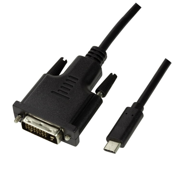 LogiLink USB-C -> DVI 1080p 1,8m i gruppen Okategoriserade produkter hos Teknikproffset Nordic AB (38-74254)