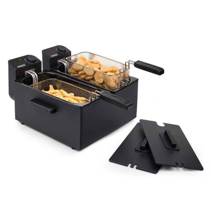 Princess Fritös Dubbel 2x3L 2x1800W Svart i gruppen HEM, HUSHÅLL & TRÄDGÅRD / Hushållsmaskiner / Airfryers & fritöser hos TP E-commerce Nordic AB (38-74329)