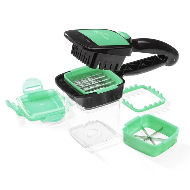 Tvins Nicer Dicer Quick (green) i gruppen HEM, HUSHÅLL & TRÄDGÅRD / Köksredskap / Övriga köksredskap hos TP E-commerce Nordic AB (38-74390)