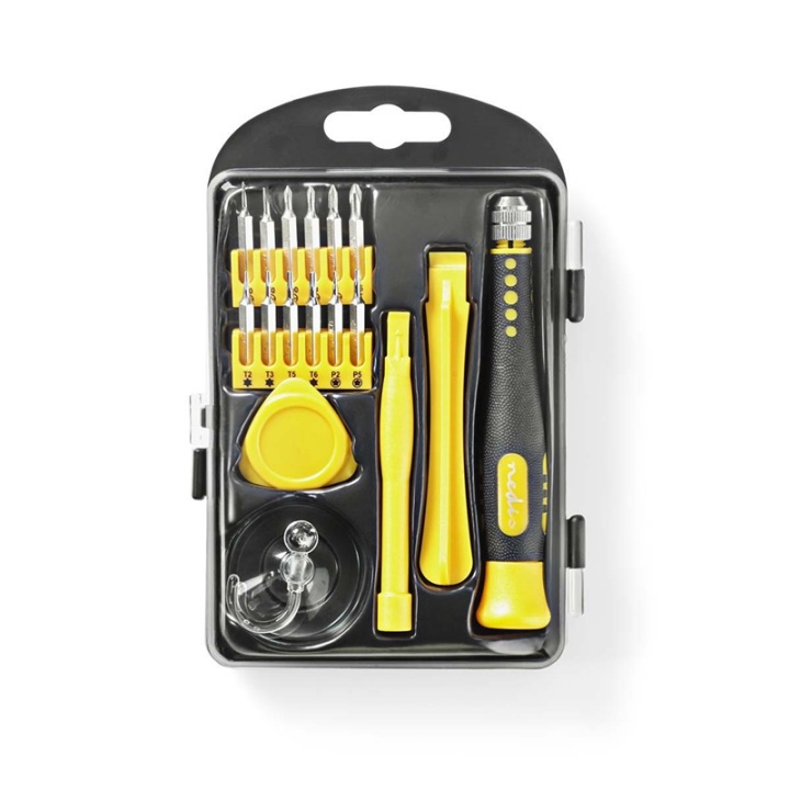 Nedis Phone/tablet repair set | 17-in-1 | Läsplatta / PC / Smartphone | Philips bits | Slitsade bits | Pentalobe-bits | Tri-wing-bits i gruppen DATORER & KRINGUTRUSTNING / Datorkomponenter / Verktyg & Montering hos TP E-commerce Nordic AB (38-74435)