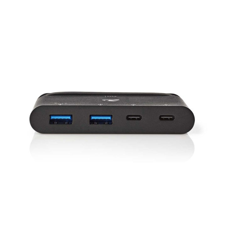 Datorhubb | USB typ C | 2x USB-C/2x USB 3.0 (10G) i gruppen DATORER & KRINGUTRUSTNING / Datortillbehör / USB-hubbar hos TP E-commerce Nordic AB (38-74446)