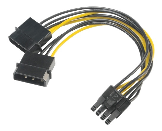 Akasa 4pin Molex to 6+2pin PCIe adapter i gruppen DATORER & KRINGUTRUSTNING / Datorkablar / Interna / Strömkablar & Adaptrar hos TP E-commerce Nordic AB (38-74612)
