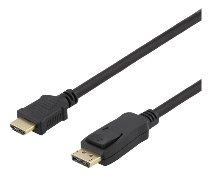 DELTACO DP - HDMI kabel, 10m, 3840x2160 i 30Hz, 10,8Gb/s, svart i gruppen HEMELEKTRONIK / Kablar & Adaptrar / HDMI / Kablar hos TP E-commerce Nordic AB (38-74620)
