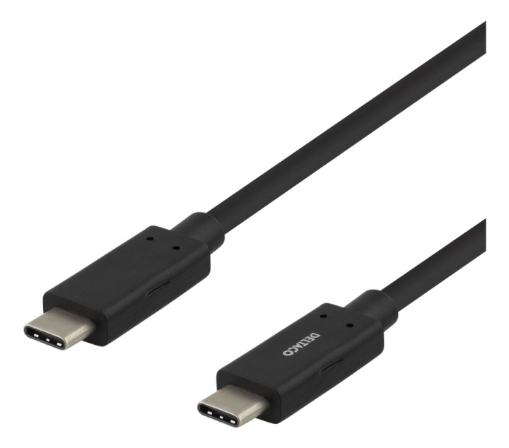DELTACO USB-C till USB-C-kabel, 1m, 60W 3A, USB 3.1 Gen 1, E-Marker, s i gruppen SMARTPHONE & SURFPLATTOR / Laddare & Kablar / Kablar / Kablar Typ C hos TP E-commerce Nordic AB (38-74638)
