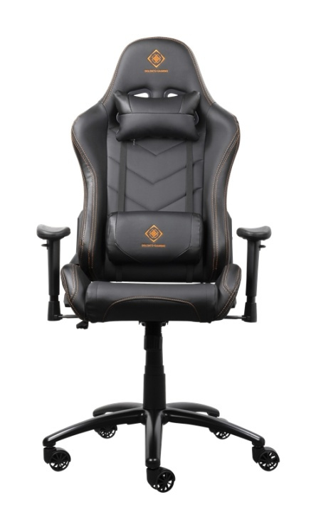 DELTACO GAMING gaming-stol i konstläder, nackkudde, ryggkudde, svart/orange i gruppen DATORER & KRINGUTRUSTNING / Gaming / Gamingstolar hos TP E-commerce Nordic AB (38-74754)
