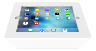 Skrivbordsstativ för 9,7" iPads, 125 lutning, aluminium, vit