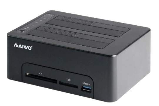 HDD/SSD Dockningsstation med två platser, USB 3.1 Gen 2, 10 Gbp i gruppen DATORER & KRINGUTRUSTNING / Bärbara datorer & tillbehör / Dockningsstation hos TP E-commerce Nordic AB (38-74788)