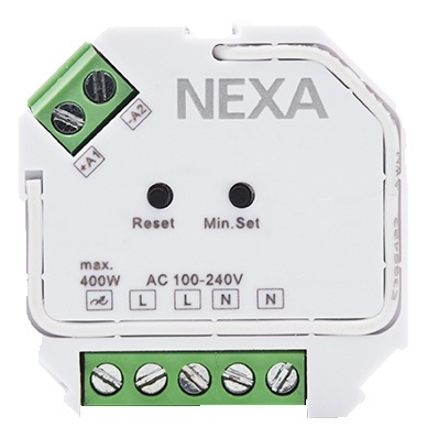 NEXA ZV-9101 Z-Wave dosdimmer, ställbar lägsta dimmernivå, Z-Wave plus i gruppen HEM, HUSHÅLL & TRÄDGÅRD / El & Belysning / Elinstallation / Övriga el-tillbehör hos TP E-commerce Nordic AB (38-74851)