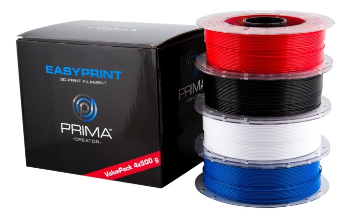 PrimaCreator EasyPrint PLA Value Pack Standard, 1,75 mm, 4 x 500 g i gruppen DATORER & KRINGUTRUSTNING / Skrivare & Tillbehör / Skrivare / 3D-Skrivare & Tillbehör / Tillbehör hos TP E-commerce Nordic AB (38-74863)