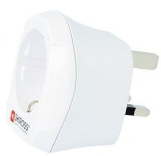 SKROSS Europa till UK jordad reseadapter, 15A, 110-125V, vit