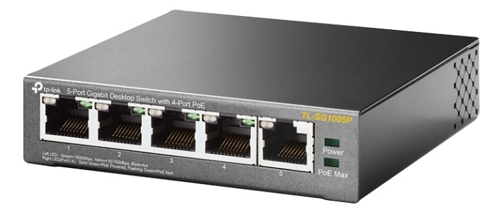 TP-Link TL-SG1005P i gruppen DATORER & KRINGUTRUSTNING / Nätverk / Switchar hos TP E-commerce Nordic AB (38-74901)