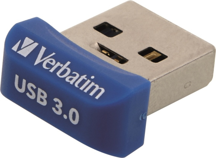 Verbatim StoreNStay Nano U3, USB3.0 minne, 64GB, blå i gruppen HEMELEKTRONIK / Lagringsmedia / USB-minnen / USB 3.0 hos TP E-commerce Nordic AB (38-74902)