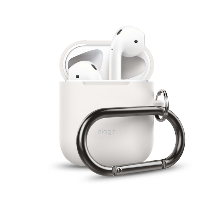 Elago Skyddsväska för Airpod med Hängare Vit i gruppen HEMELEKTRONIK / Ljud & Bild / Hörlurar & Tillbehör / Tillbehör hos TP E-commerce Nordic AB (38-75023)
