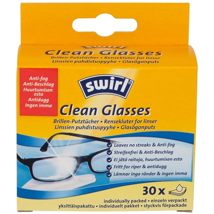 Swirl Glasögonputs 30st (Obs 20st DFP) i gruppen SPORT, FRITID & HOBBY / Accessoarer / Tillbehör till glasögon hos TP E-commerce Nordic AB (38-75191)