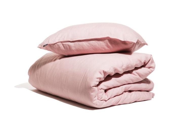 Kosta Linnewäfveri Linus Bäddset Kingsize 230X220, Rosa i gruppen HEM, HUSHÅLL & TRÄDGÅRD / Inredning / Sängkläder hos TP E-commerce Nordic AB (38-75222-RO)