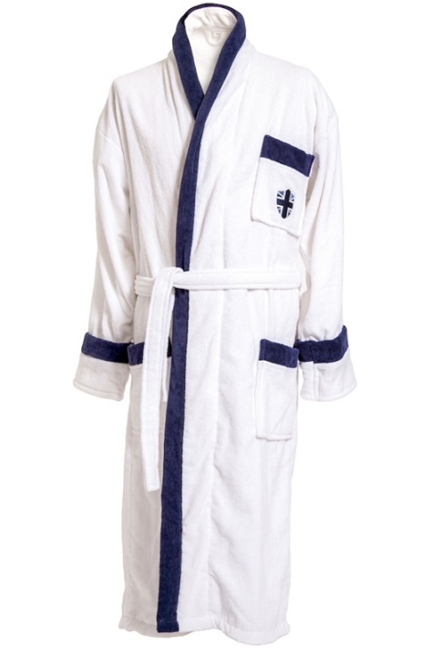 Lord Nelson Victory Velour Robe Vit S/M i gruppen HEM, HUSHÅLL & TRÄDGÅRD / Badrum / Badrockar hos TP E-commerce Nordic AB (38-75396-VI)