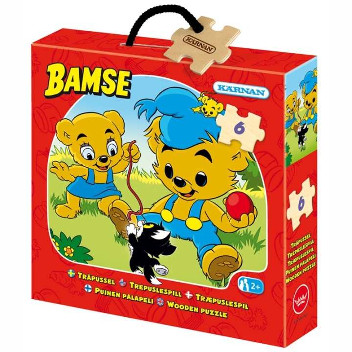 Kärnan Askpussel trä Bamse 6 bit i gruppen LEKSAKER, BARN- & BABYPRODUKTER / Leksaker / Pussel hos TP E-commerce Nordic AB (38-75903)